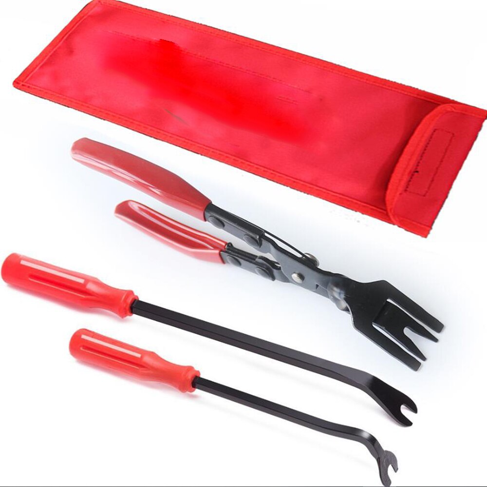 Car Headlight Removal Tool for Honda Toyota Hyundai VW BMW Kia Headlamp Repair Kit Clip Pliers Set Fastener Remover Trim Install: 3 Pcs Red Color
