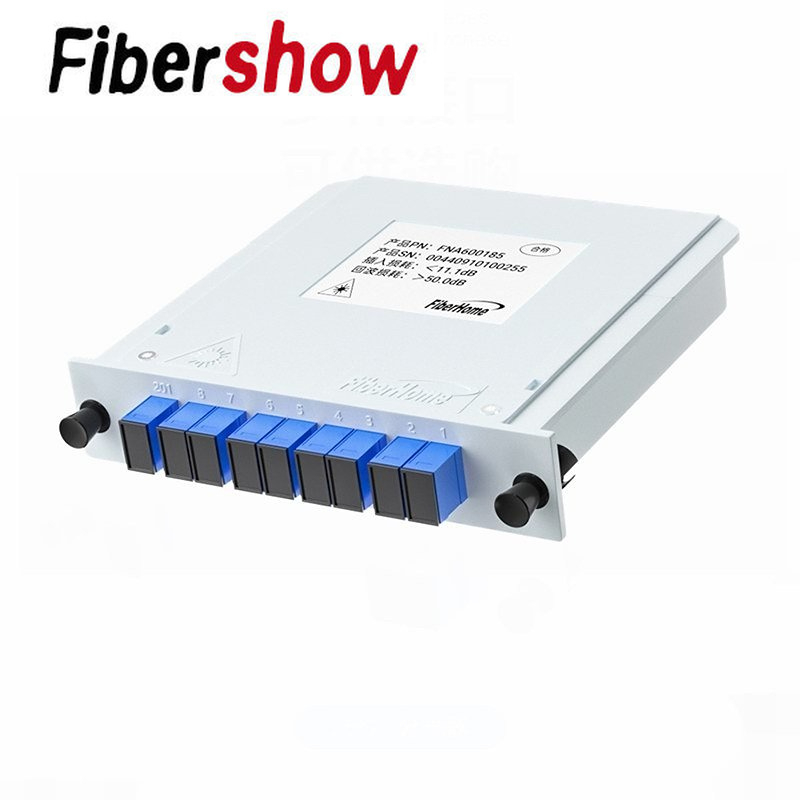 Optical Fiber Splitter FTTH PLC Splitter Box 1-2 1-4 1-8 1-16 SC UPC/APC Cassette Plug-in Type Planar Waveguide Optical