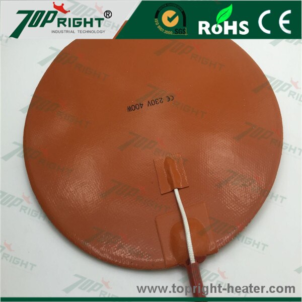 Dia.250mm 230v400w silicone heat pad with digital thermostat PID controller 0-150c