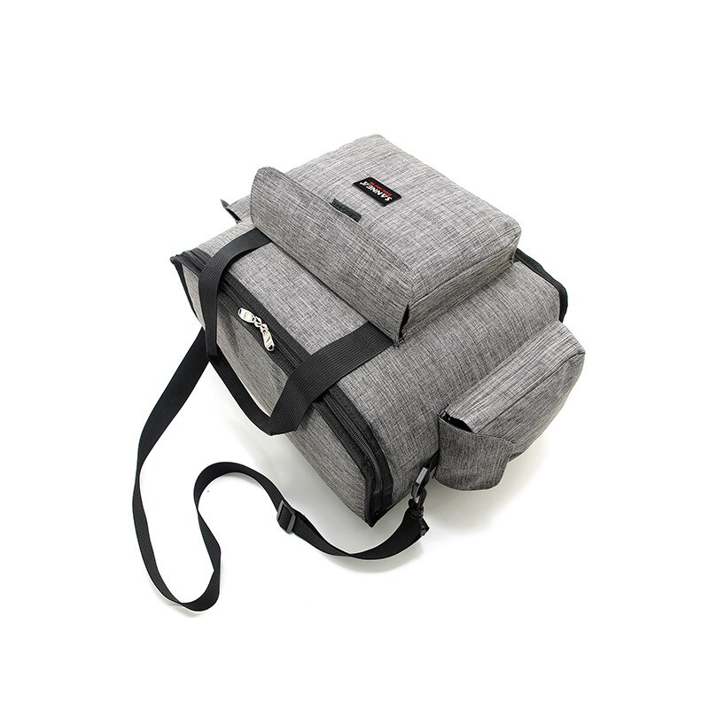 Saco refrigerando macio isolado do almoço do piquenique do saco do refrigerador grande para acampar/churrasco/atividades exteriores da família, cinza