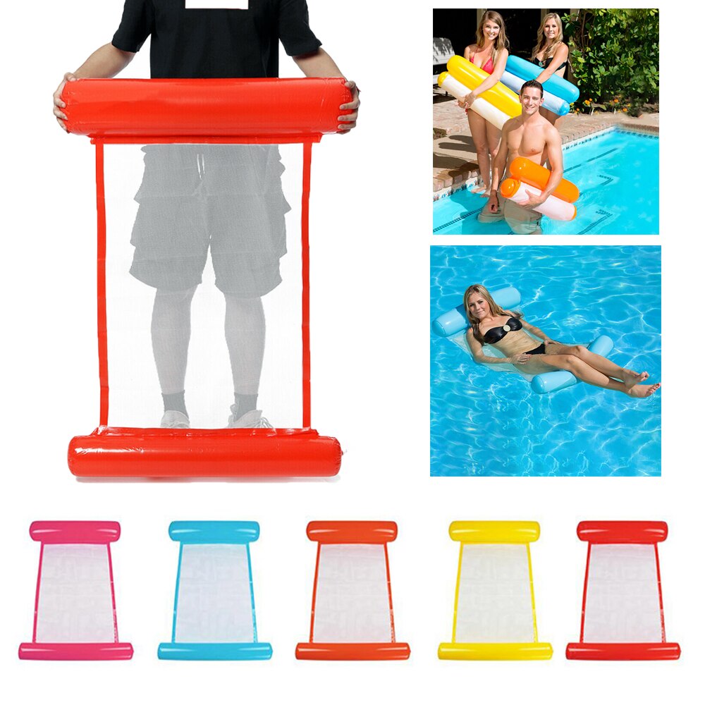 Zomer Opblaasbare Drijvende Rij Stoel Zwembad Float Matrassen Strand Opvouwbare Zwembad Fruit Stoel Hangmat Water Sport Matras