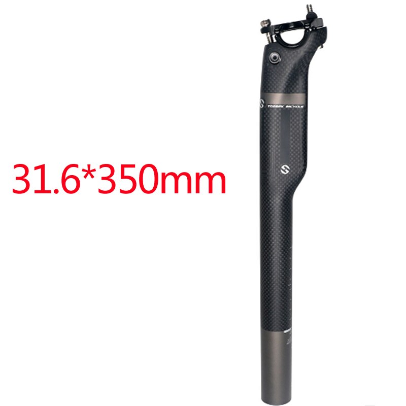 TOSEEK Bicycle Mountain Bike tige de selle Accessoires de vélo ultra-légers haute dureté tige de selle de vélo en carbone: 3K extinction E