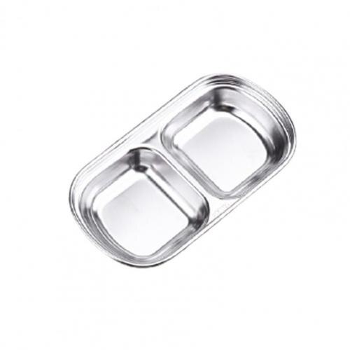 Disque de trempage pour Barbecue en acier inoxydable, assiette à Sauce, plat d&#39;assaisonnement, outil de cuisine: Silver 2 Grid