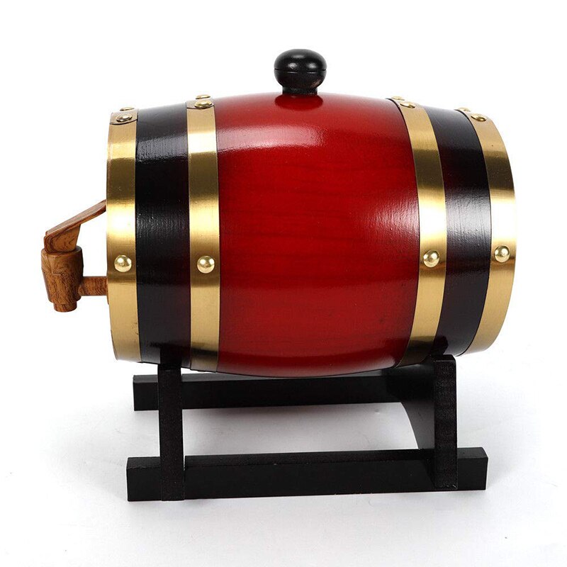 GOALONE 1,5/3L barril de madera Vintage equipo de elaboración de cerveza de roble Mini Keg Home, grifo para barril de cerveza, dispensador Para Ron Pot Whisky vino