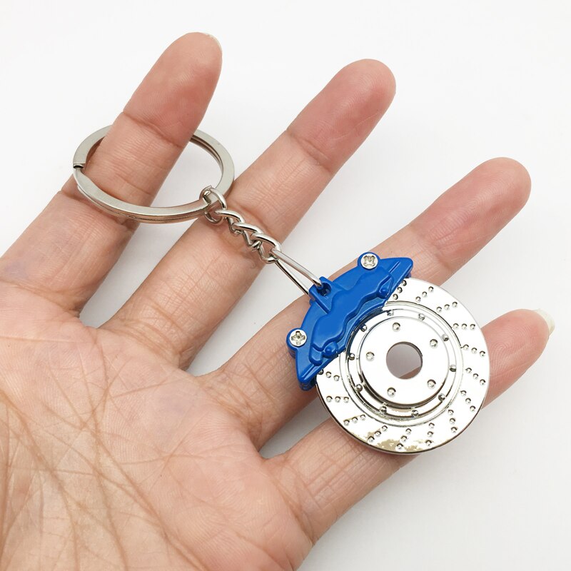 Pinzas de freno de disco giratorio FTDF, forma de piezas de coche, llavero, llavero para coche, colgante, llavero para hombre, , baratijas