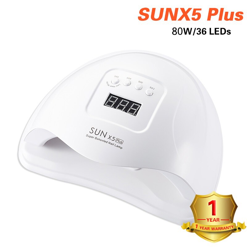 profession SUN x5MAX LED Lamp UV Lamp 80W Nail Dryer LCD Display Nail Dryer For manicure Gel Polish Auto Sensor Timer UV Cabin: NEW-X5Plus-white-80W