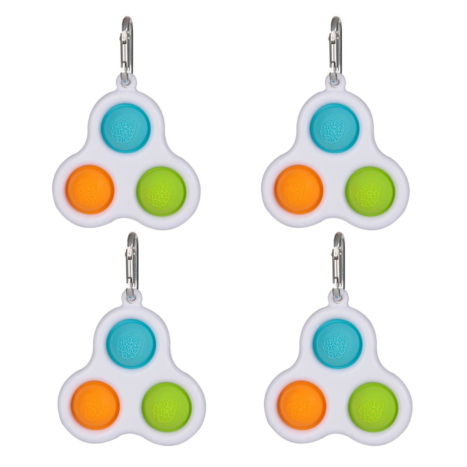 Montessori Fidget Toy Baby Early Education Finger Exercise Reliever Toys Push Keyring Montessori Fidget Toys For Adult D08: J