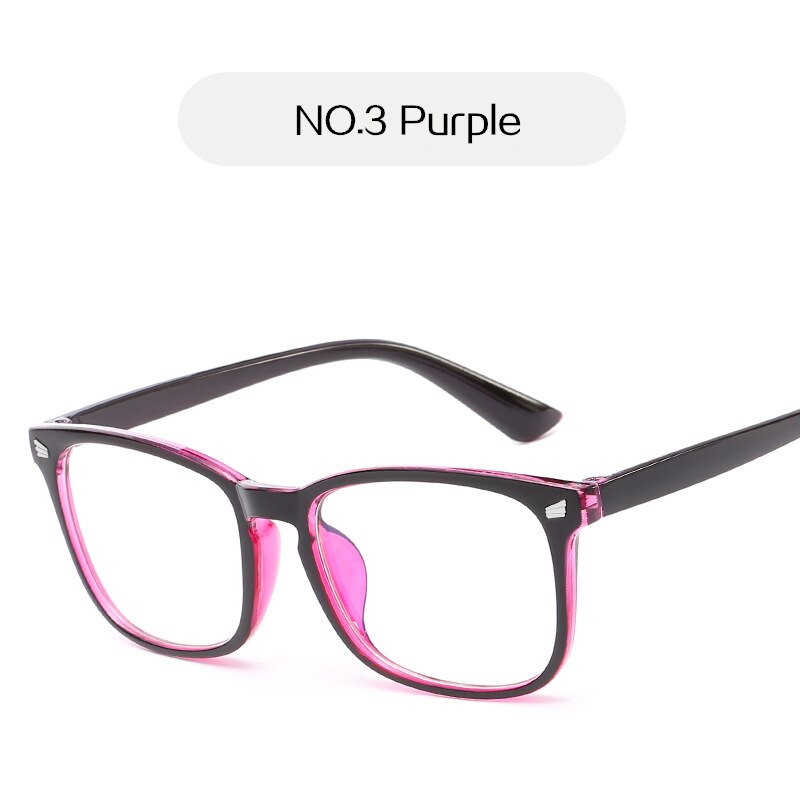 Yooske lås blå lys briller kvinder mænd overdimensioneret filter reducerer brillerammer til mænd computer blokerende beskyttelsesbriller briller: Lilla
