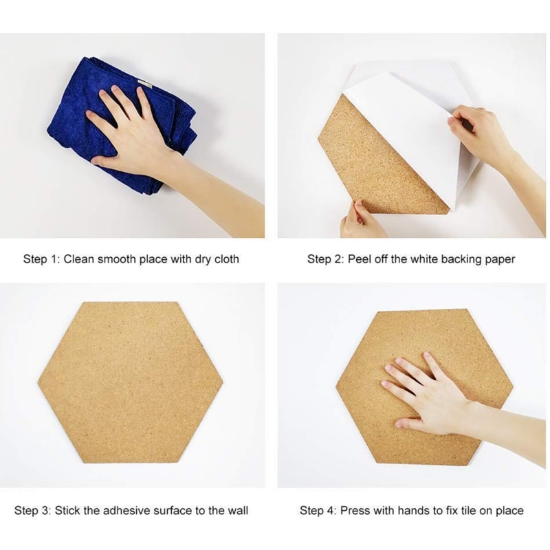 Style Message Wood Frame Bulletin Cork Board Home Hexagonal Square Circle Photo Wall Decor Office Home Decoration