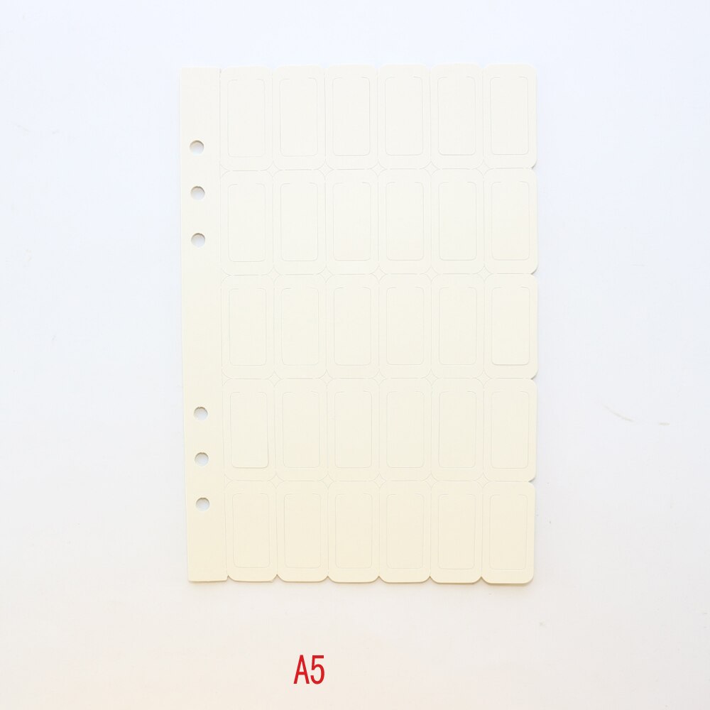 Domikee classic basic index divider label set for 6 holes binder diary planner notebooks,can write bookmark stationery,150pcs: A5