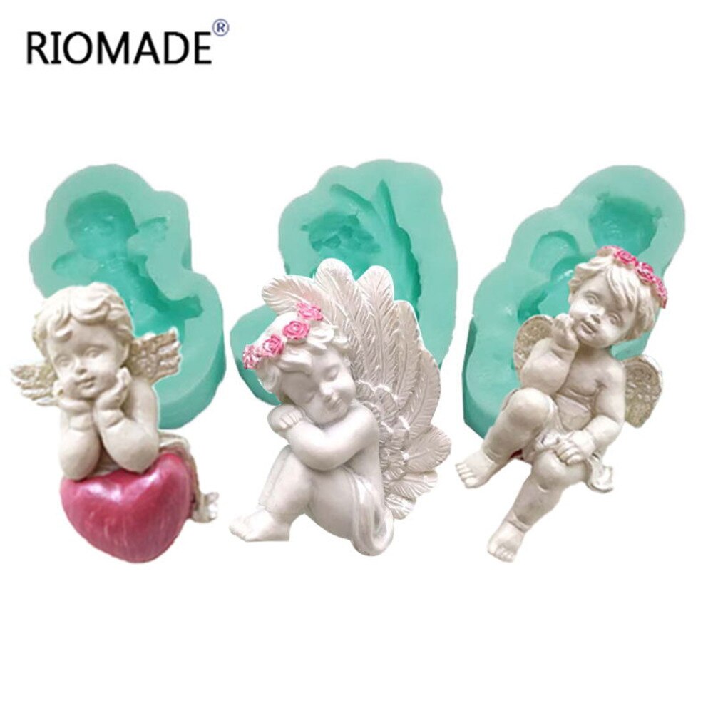 Amor pieni enkeli silikoni fondantti muotit 3 tyylinen kakun koristelu työkalut suklaa karkkia jälkiruoka cupcake keittiön leivinmuotti