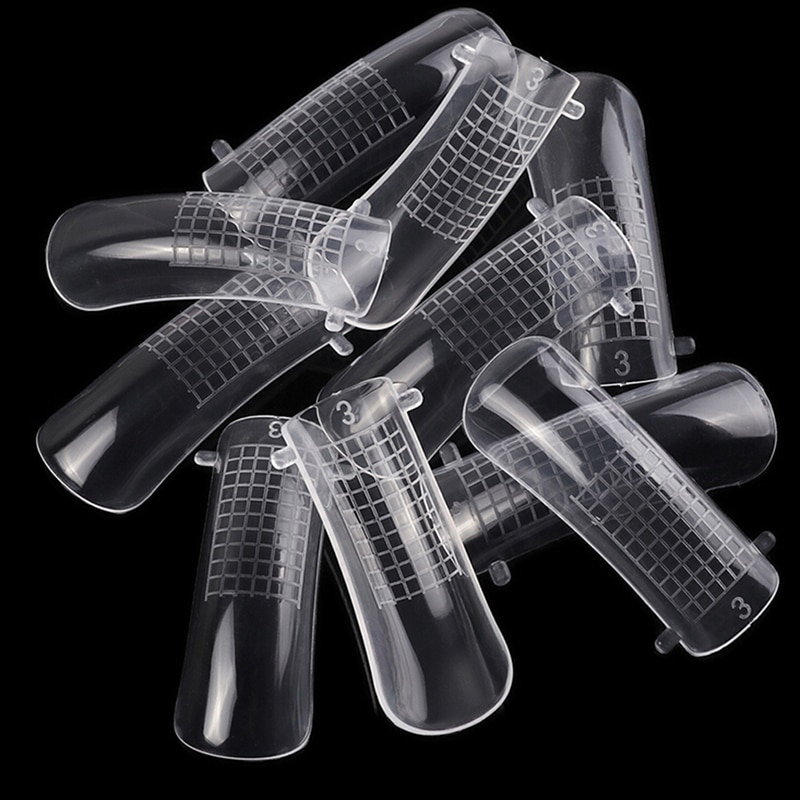 Molde de construcción rápida para uñas, herramienta de Gel para uñas de doble extensión de forma, UV, 20 piezas