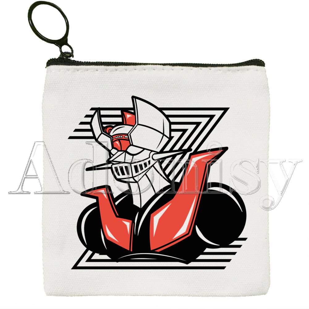 Mazinger Z Canvas Coin Purse Coin Purse Collection Canvas Bag Small Wallet Zipper Key Bag Hand