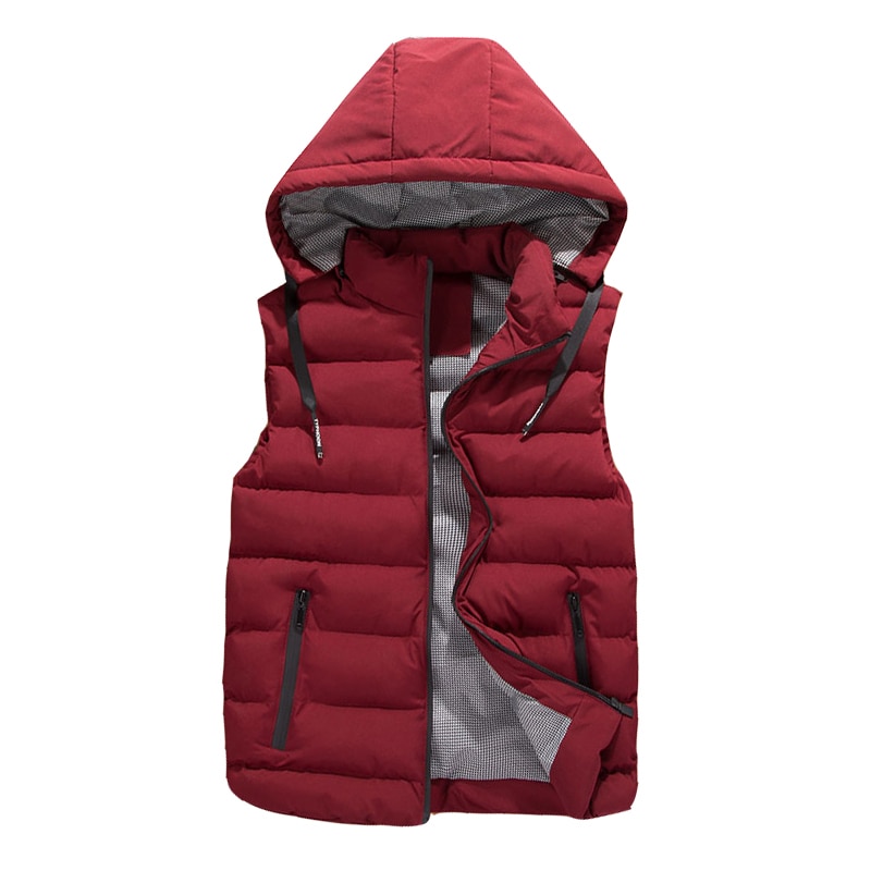 Mantlconx Oversize Heren Capuchon Mouwloos Vest Herfst Winter Vest Mannen Vest Katoen Gevoerde Capuchon Vest mannelijke
