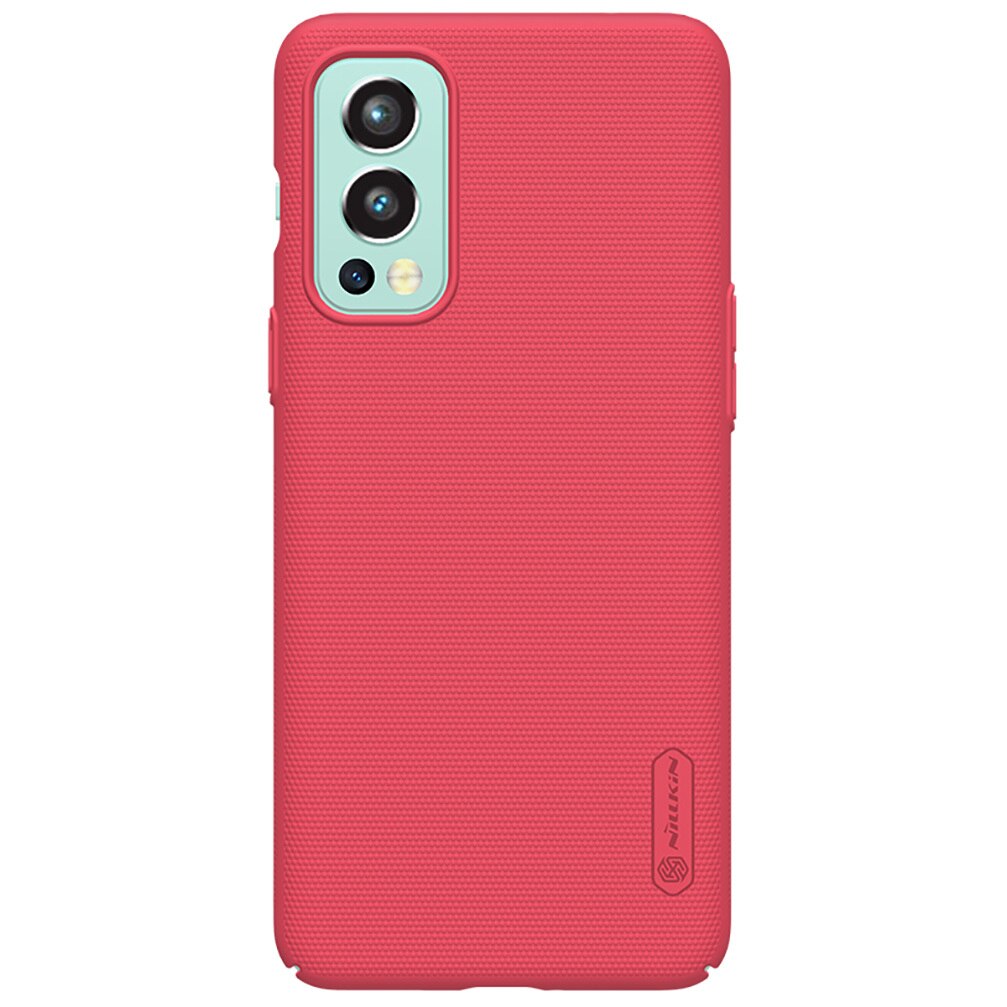 Para OnePlus Nord 2 5G caso nillkin super fosco escudo de alta qualidade fosco escudo do telefone duro pc capa traseira para One Plus Nord 2 5G: Red