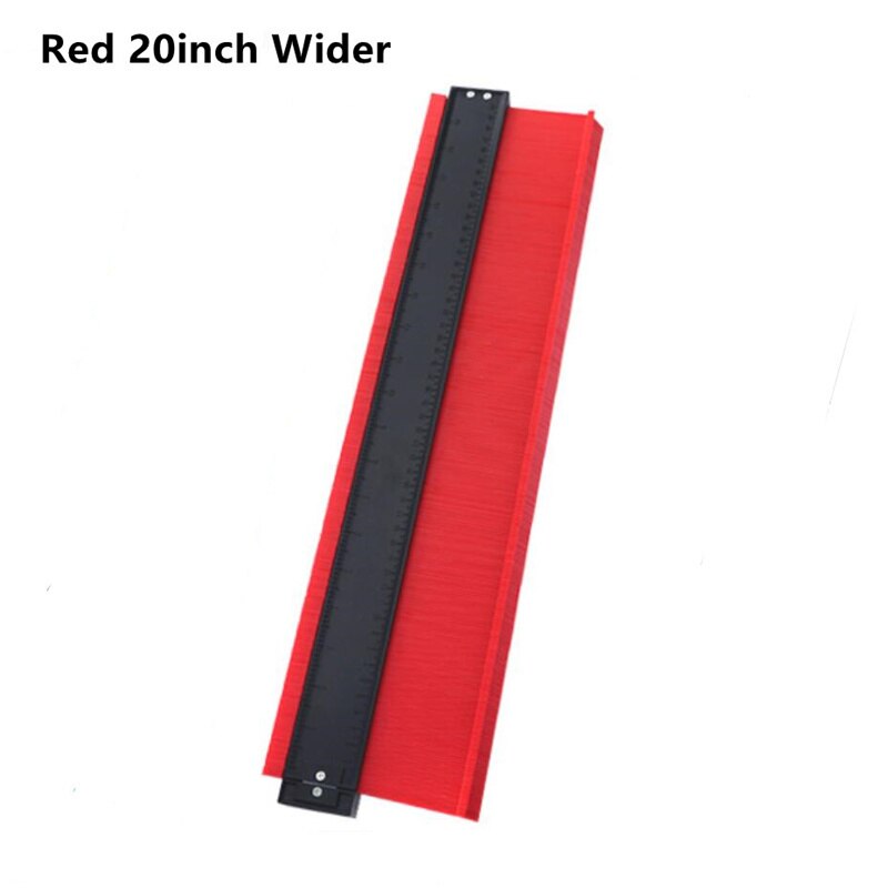 20" Width Plastic Profile Copy Gauge Contour Measuring Tool Gauge Duplicator Standard Wood Marking Tool Gauge: Red Wider