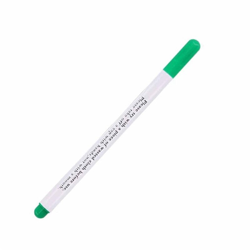 Disappearing Erasable Ink Fabric Marker Pen Cross Stitch Water Erasable Pen &amp;Sewing Measuring Gauge Ruler Quilting Sewing Tools: green