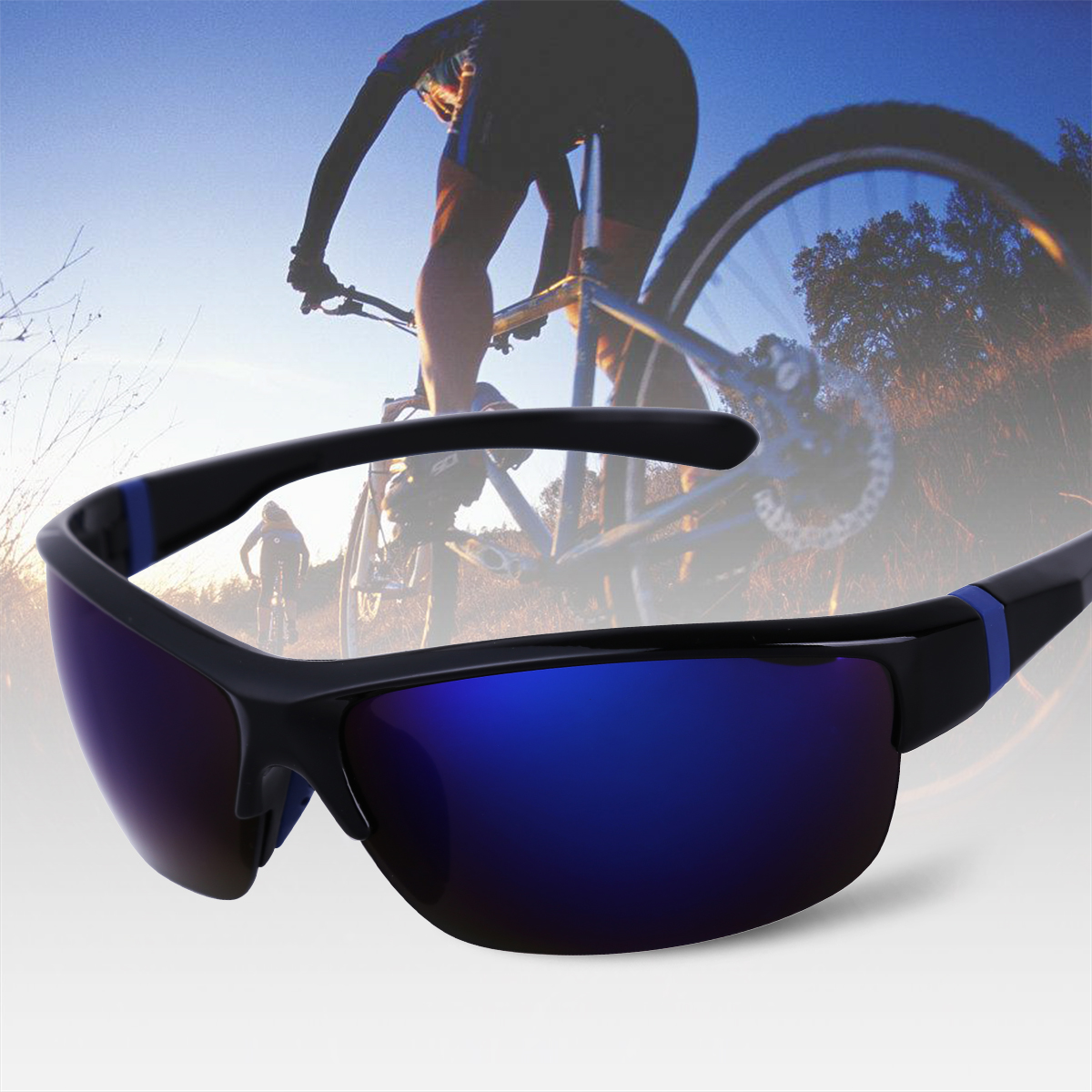 DPOIS Sonnenbrille Männer Sport Sonnenbrille UV 400 Schutz Golf Sonnenbrille Frauen Fahren Radfahren Gläser Angeln Brillen