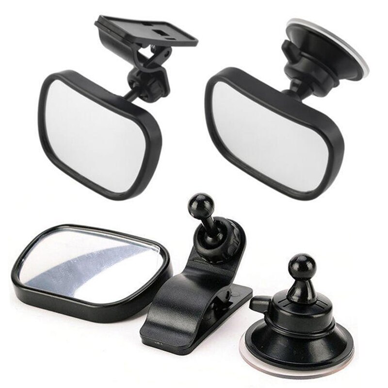 1 rétroviseur large pour bébé, siège auto, vue arrière, clip de sécurité pour bébé et enfant, ventouse, accessoires de voiture
