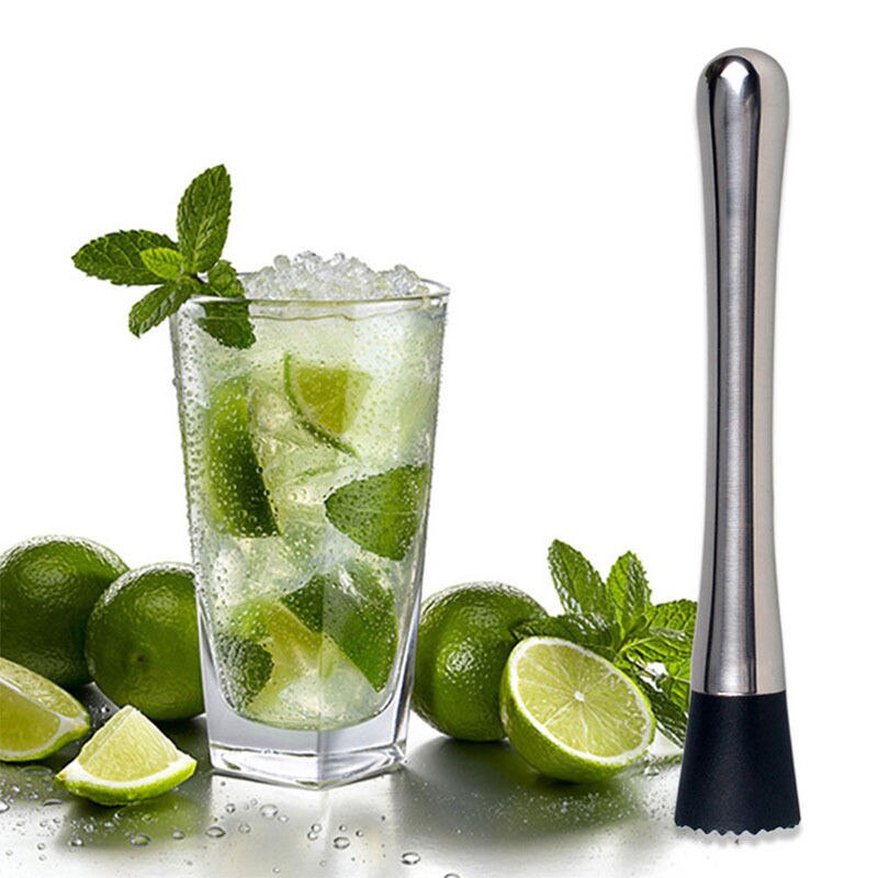 Stainless Steel Lemon Hand Crusher Bar Drink Mixer Stir Kitchen Smash Tools