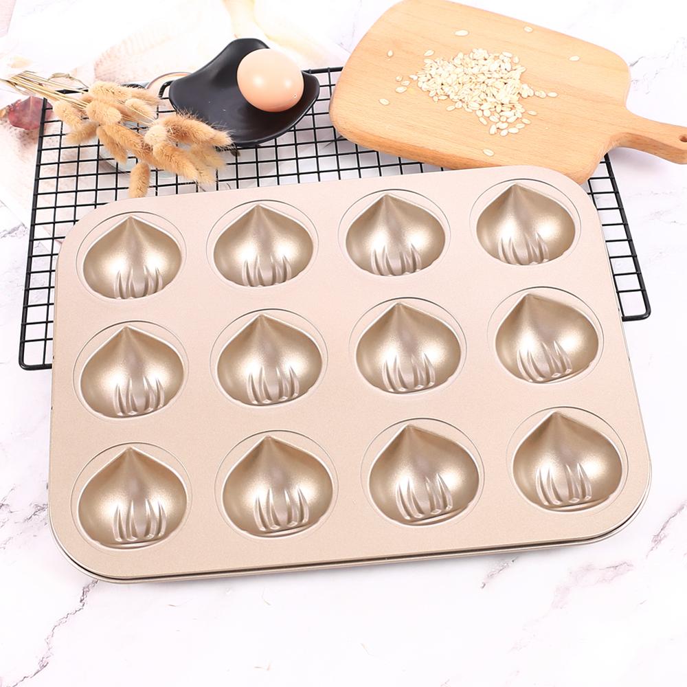 Nonstick 12-wgłębienie kasztan ciasto forma ciasto pliki cookie robić fondantów, babeczek formy tarta taca pieczenie w piekarniku narzędzia robić pieczenia