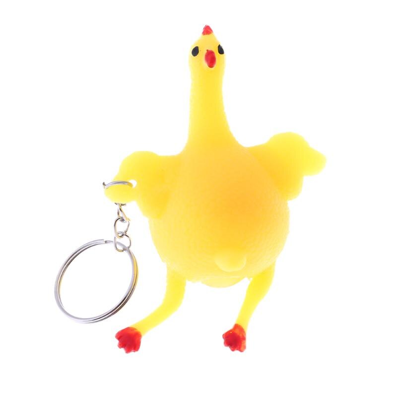 Della novità di Halloween Divertente gadget Giocattoli Sfogo di Pollo Uovo Intero Galline Ovaiole Affollato Palla Antistress Chiave-catena di Giocattoli per Bambini: Default Title