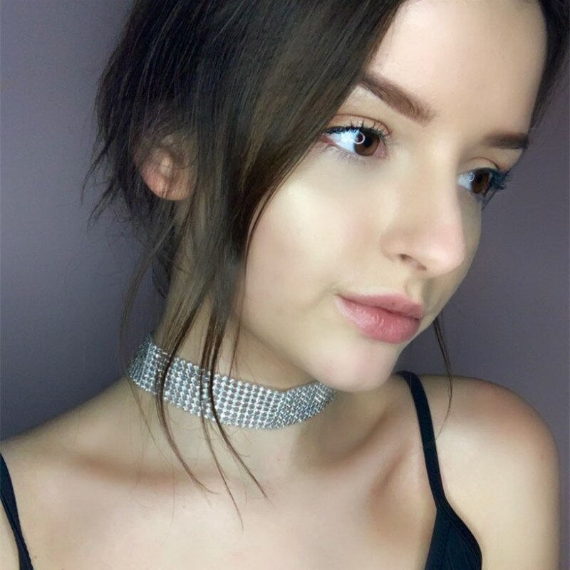 Hip Hop Cuban Link Choker Chain Neck Necklace 35+5cm Silver Color Stainless Steel Big Chunky Thick Chain Necklaces Bijoux Femme: 25mm c0483