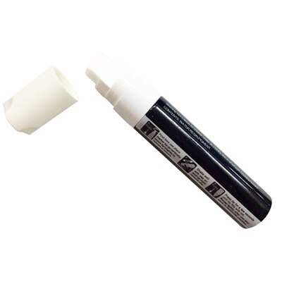 Fluorescerande penna special fluorescerande penna 15mm glasplatta självlysande svart tavla märkpenna med stor kapacitet: Vit