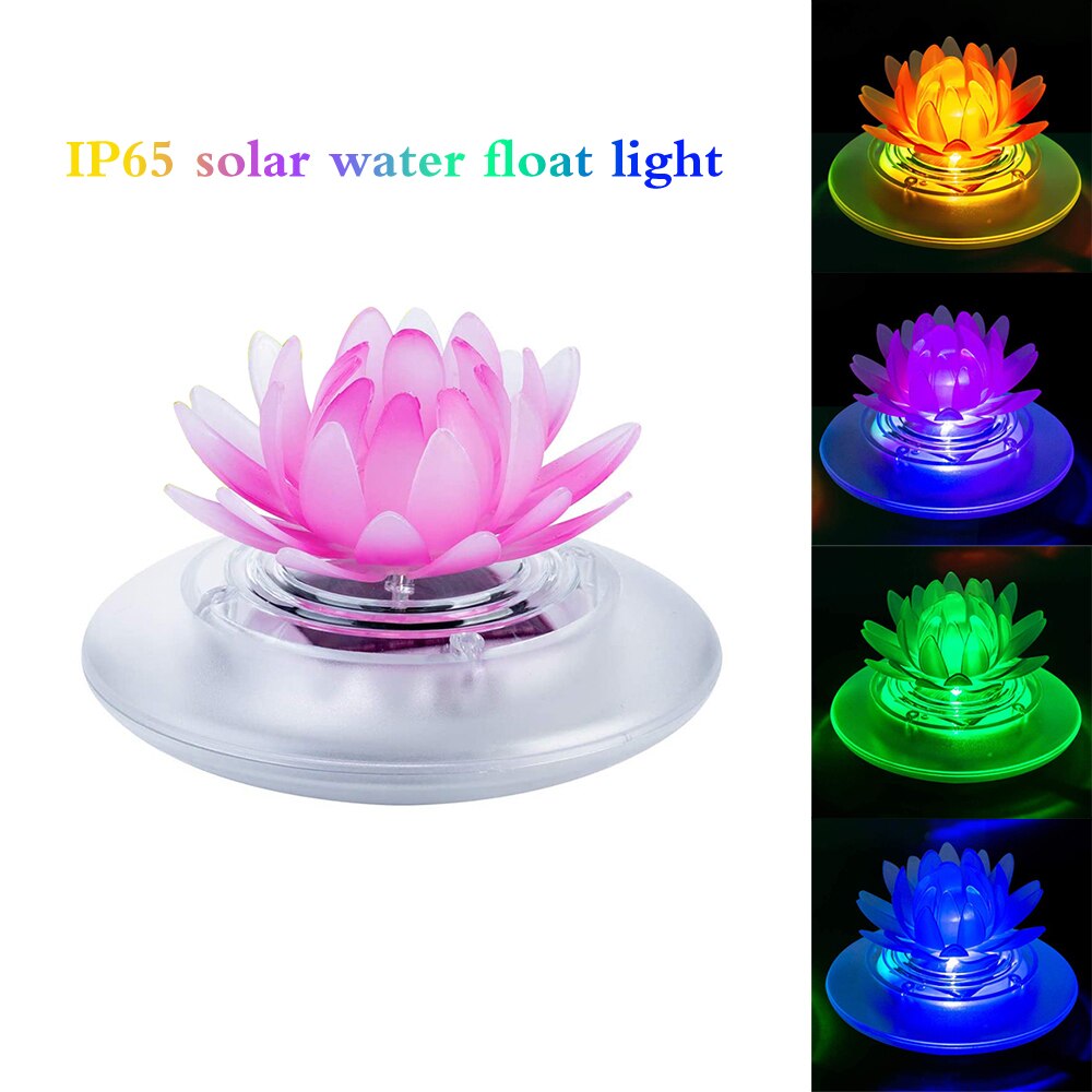 Zonne-energie Drijvende Licht Zonne-energie Ip65 Waterdichte Kleurrijke Licht Lotus Licht Geschikt Voor Zwembad, Party Vijver