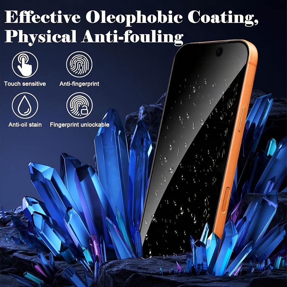3er-Pack Anti-Spionage Vollbild-Displayschutzfolie für iPhone 17/16/15/Profi Max 17e/16e/Luft/14/13/12/Profi 15/14 Plus – Staubfreie Installation, Glas