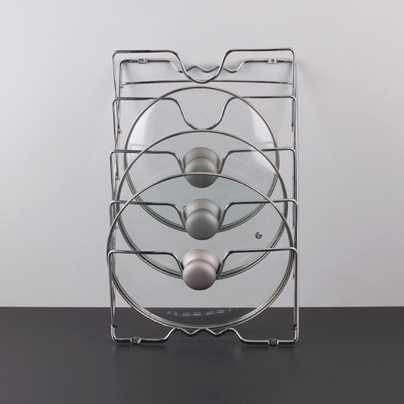 Keuken Opbergrek Wandmontage Pot Deksel Vijf Layer Opbergrek Metalen Roest Gratis Multi Functie Pot Deksel Rack Houder