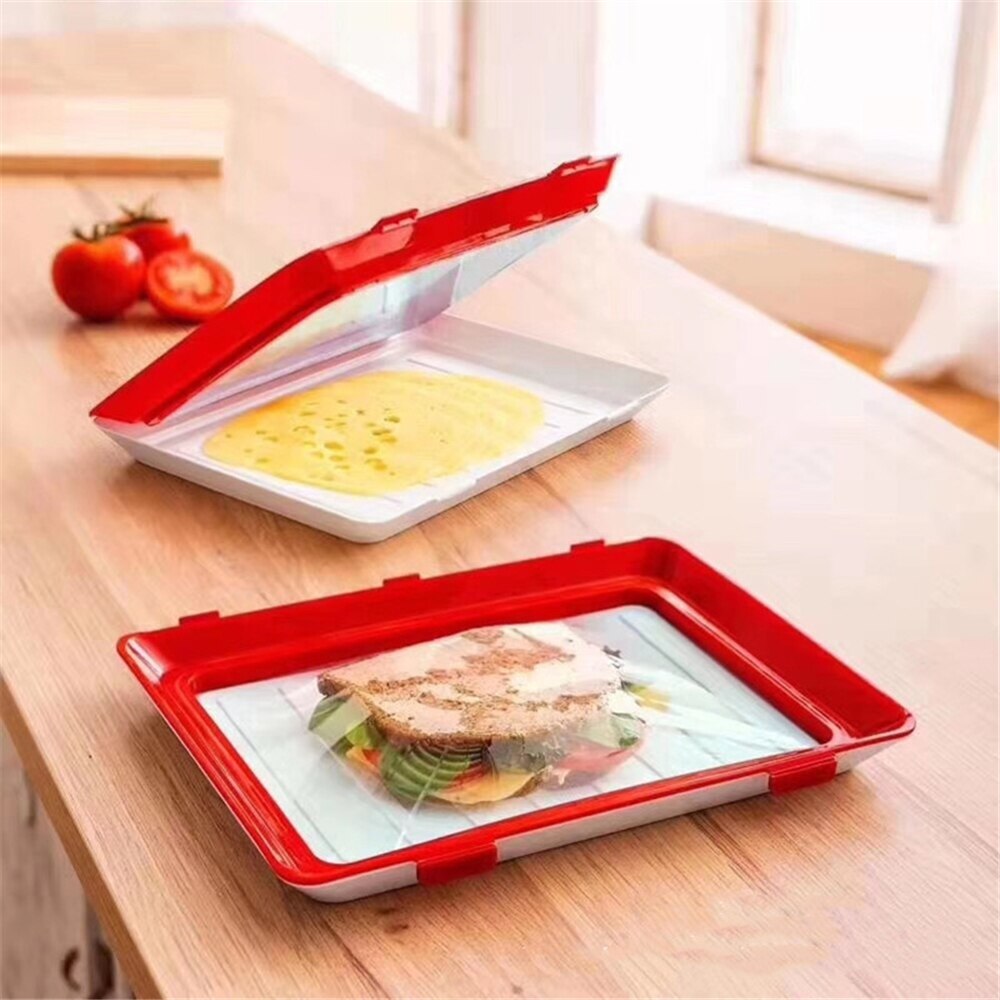 Food preservation tray plastic preservation lid refrigerator magic elastic preservation tray reusable food storage container