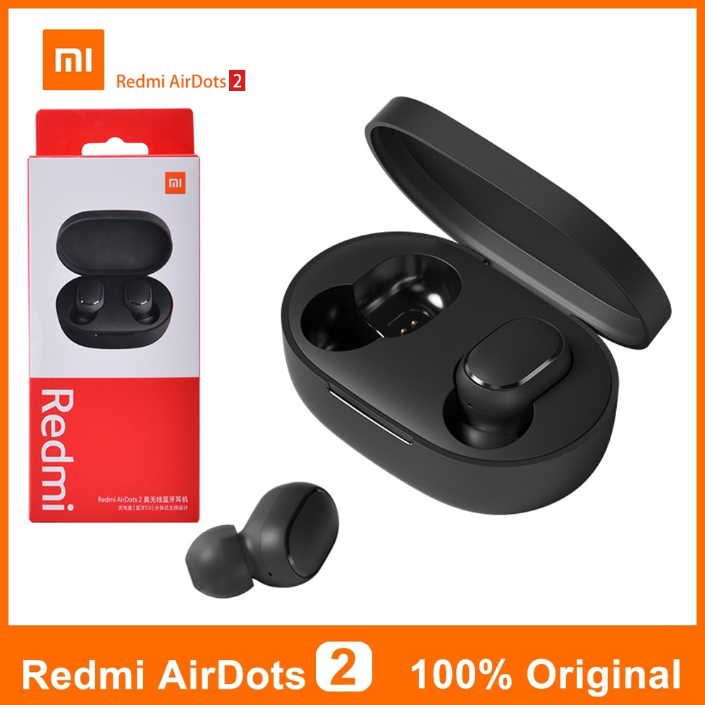 Brand Originele Xiaomi Redmi Airdots 2 Tws Headset Draadloze Bluetooth 5.0 Oplaadbare Oortelefoon In-Ear Stereo Headset