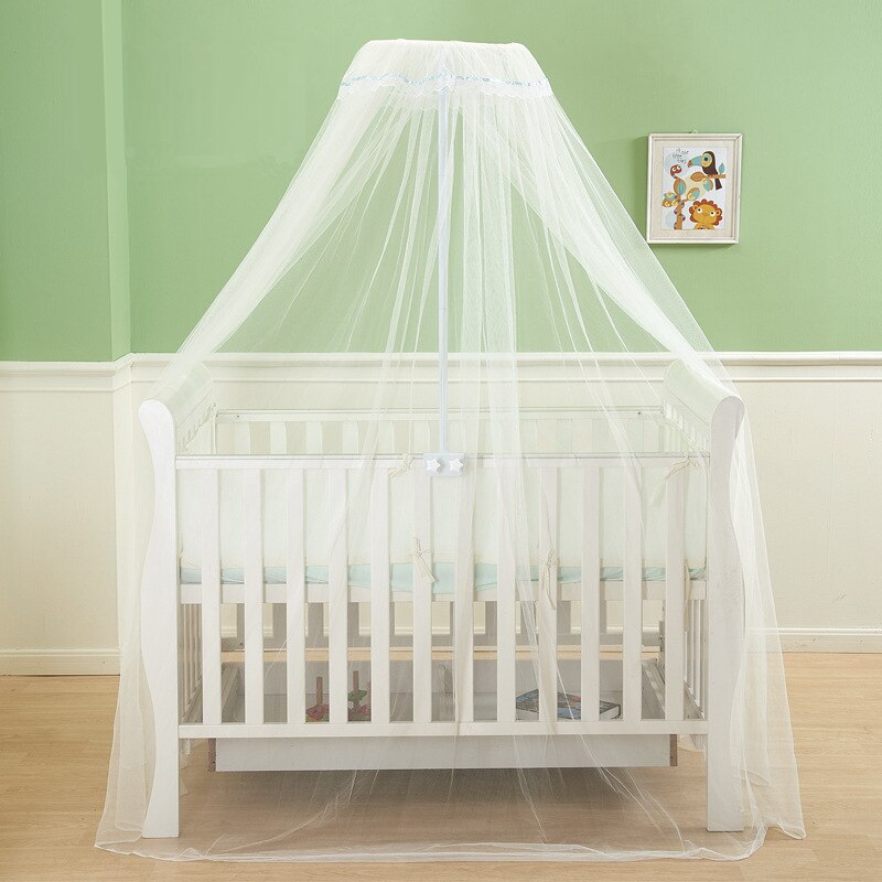 Zomer 0-3 Jaar Baby Bed Crib Netten Hung Dome Klamboe Met Houder Self-Stand Opknoping Netto gordijn Kinderen Kinderbedje Canopy