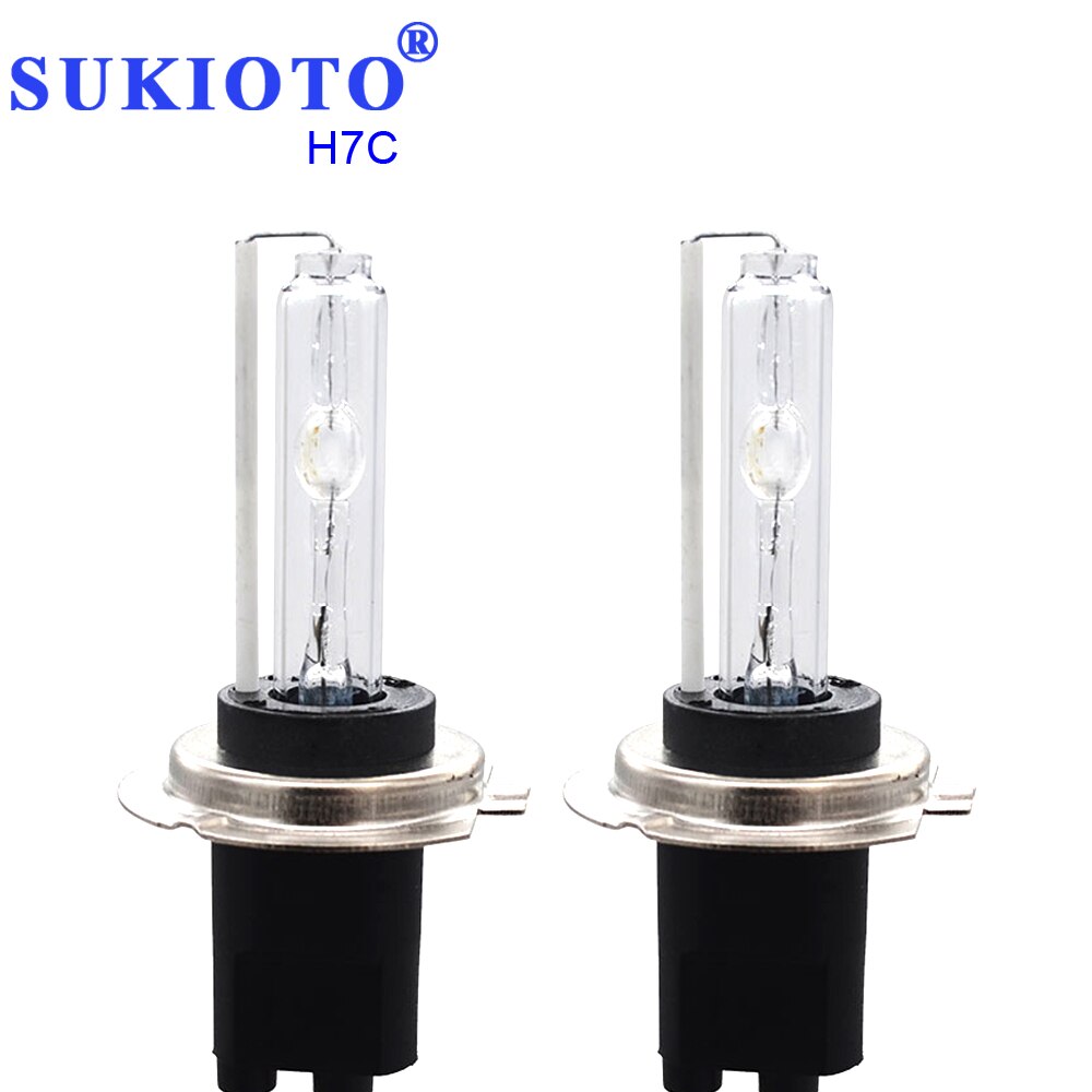 SUKIOTO-ampoules xénon 75W 100W H7C 6000K, base métallique, ampoules au xénon 40MM, H7C 4300K 5000K 6000K 8000K