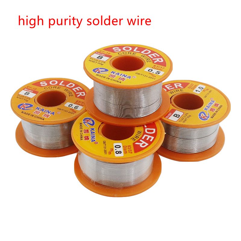 0.5/0.6/0.8/1.0mm 50/100g Welding Wire Roll FLUX 2.0% 45FT Tin Lead Tin Wire Melt Rosin Core Solder Soldering Wire Roll