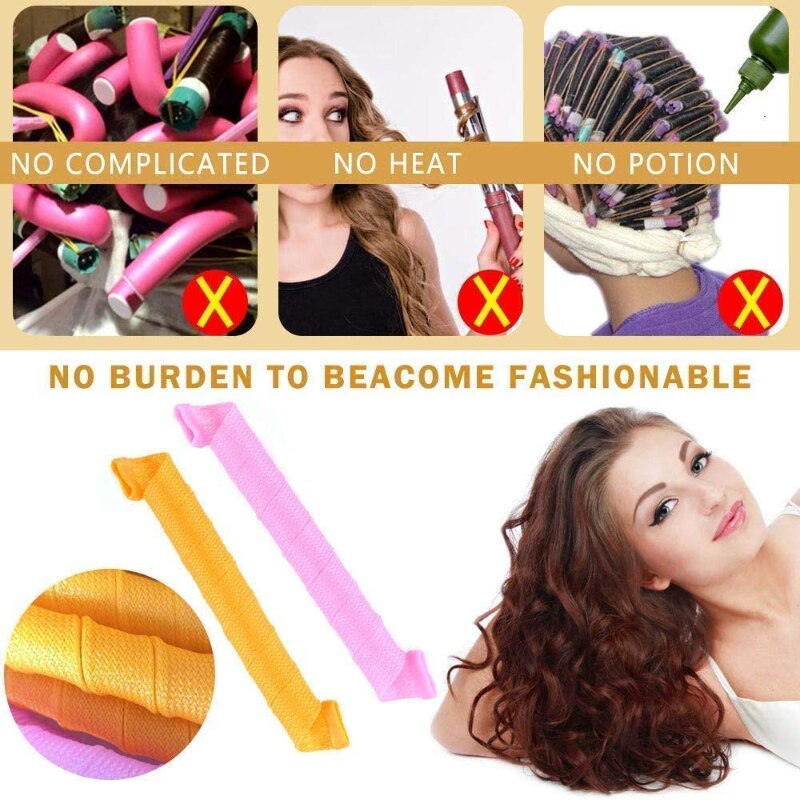 10/12 stück hitzefreie lockenwickler, magische wellenformer, spiralförmige haarwickler, wellenwickler, damen-frisurenwickler, haarstyling-werkzeuge