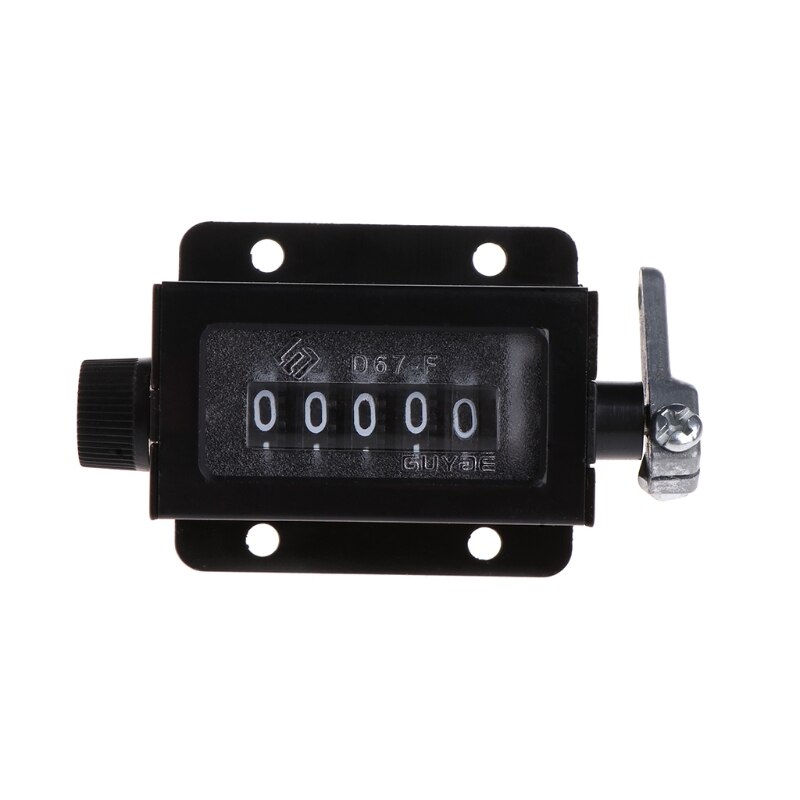 D67-F 5 Digits Mechanical Pull Stroke Counter Black Casing Resettable