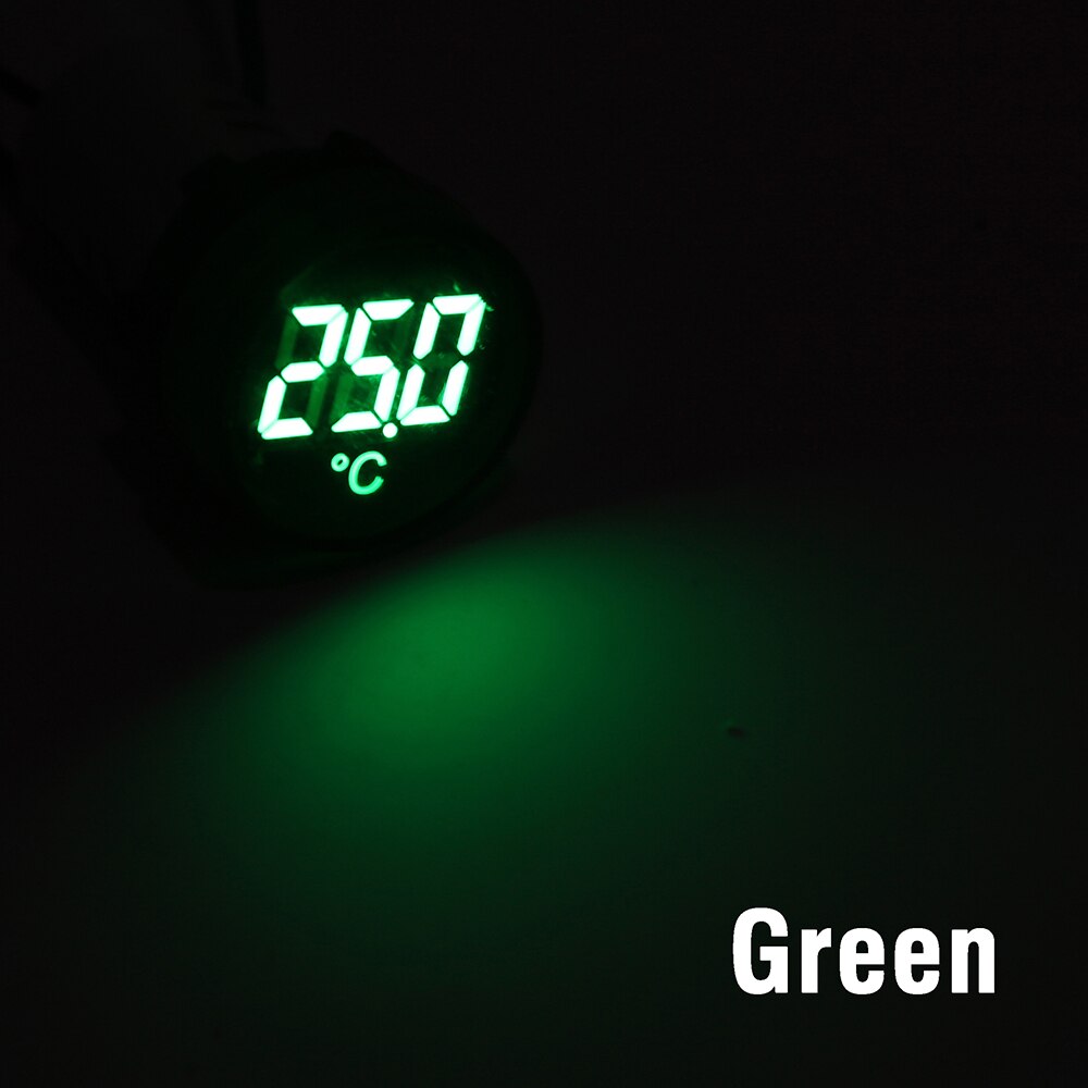 22Mm Mini Plastic Led Digitale Thermometer 20-119 Celsius 50-380V Ac Ronde Kleine Display Indicator pilot Light Temperatuur Meter: Green