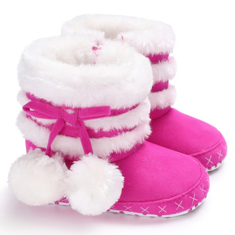 Nette Kugel Winter Stiefel Weichen Boden Baby Baumwolle Baby Warme Patch Stiefel: MR / 3