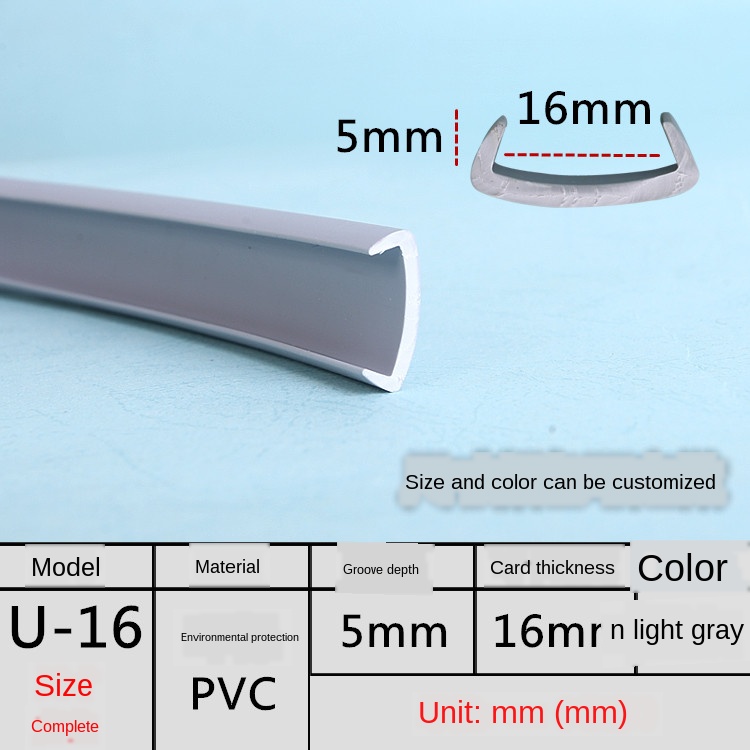 Banda en U para bordes de muebles, banda de borde de PVC suave de 3MM, 5MM, 9MM, 10MM, 12MM, 14MM, 16MM, 18MM-50MM, blanco, Beige, gris, Negro, Rojo