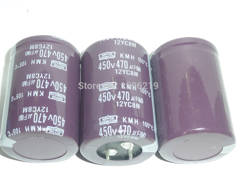 10pcs 470uF 450V NIPPON NCC KMH Series 35x50mm 450V470uF Aluminum Electrolytic capacitor