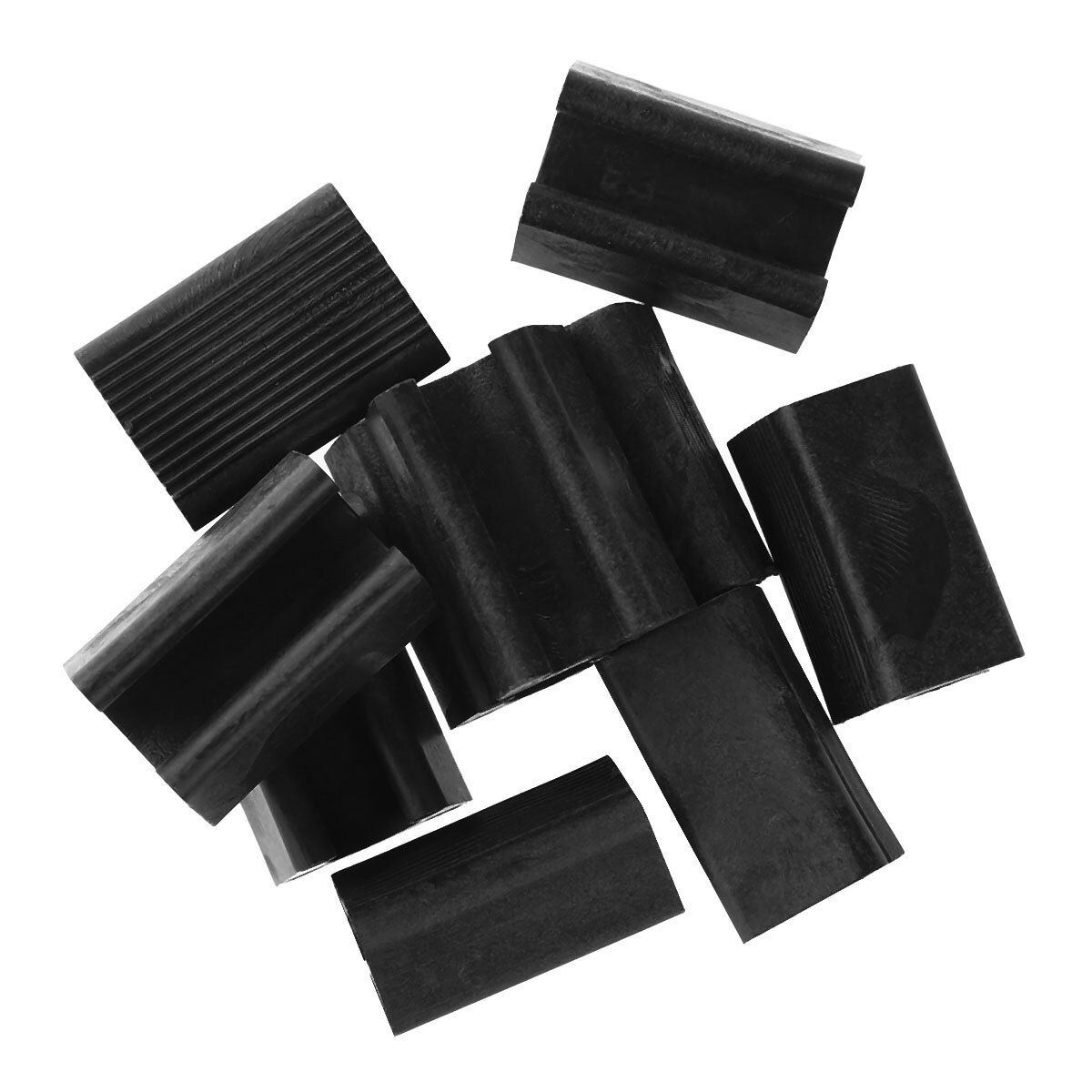 10 skridsikker plast fødder kopper holdbare u-type kontorstol fødder tube wrap puder taburet bord møbler ben betræk gulvbeskytter