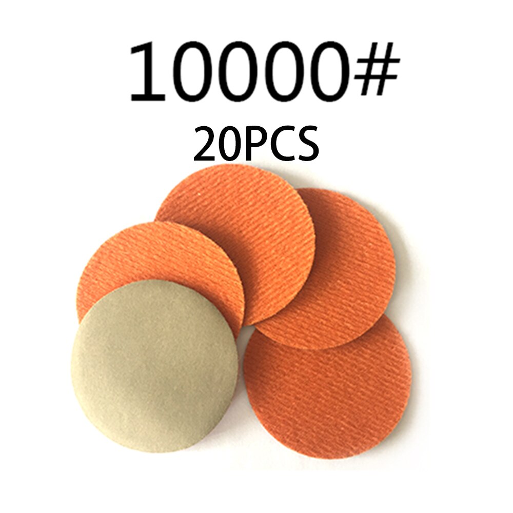 Discos de lijado de herramientas equipo de cerámica 20 piezas gancho y lazo de papel de lija 400-10000 arena: 10000