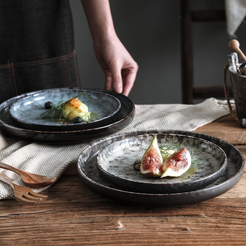 home plate, disc, ceramic plate, baking plate, sushi plate