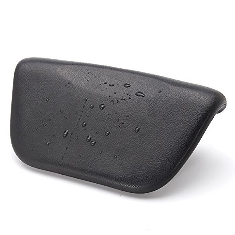 Repose-tête ergonomique et doux antidérapant, oreiller de bain, salle de bain, coussin de cou, avec ventouse, pour une baignoire à la maison et au Spa, en cuir PU: Black