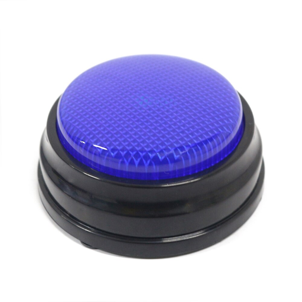 Recordable Talking Button With Led Function Parent-Child Interactive Toy Phonograph Game Answer Buzzers Learning Taking: Blue