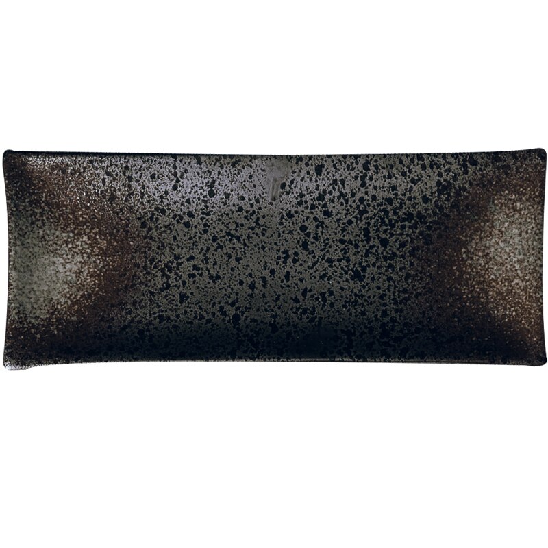 FANCITY Japanese-style rectangular ceramic plate cuisine sushi plate Flat fish plate Saury long plate dish