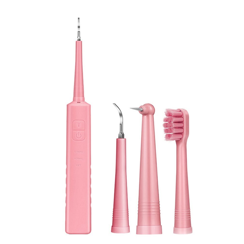 Three In One Electric Toothbrush High Frequency Vibration Dupont Soft Bristles Protect Gums Adjustable Tension In Gear 1 Pcs: Pink