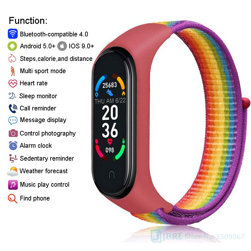 Nylon Kids Smart Band Children Heart Rate Sleep Smart Bracelet Fitness Tracker Wristband Sports For Android IOS Wrist Band 10-18